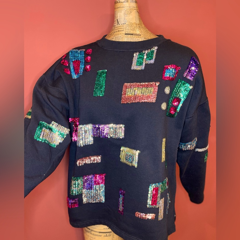 Appraisal Multicolored Vintage Sequin Sweater